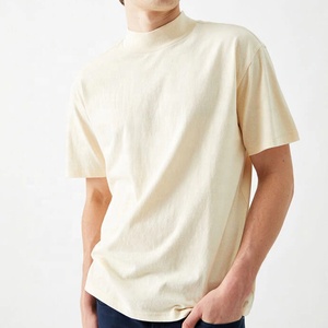 Men's Solid Color Short Sleeve Knitted T-<b>Shirt</b> 100% Cotton Regular Fit Summer Casual O-Neck Pullover Top - Product Image 1