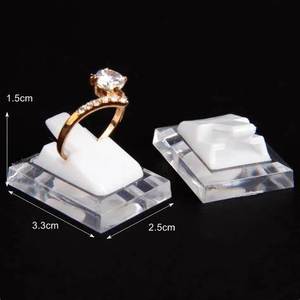 Acrylic Block Display Stand for <b>Rings</b>: Sleek and Stylish Organizer Showcasing <b>Rings</b> Keeping Safe and Easily Accessible - Product Image 1