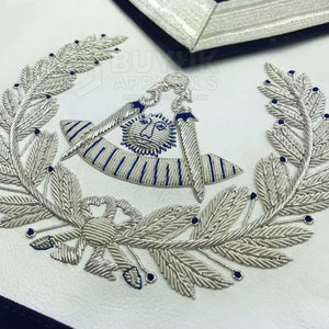 Delantales de cuero para masonería, bordado personalizado, hechos a mano, ajustables, duraderos, lavables, con broche de seguridad - Product Image 5