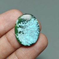 Turquoise naturelle du Hubei, cabochon ovale, pierre précieuse turquoise pour la fabrication, 24x18x4 mm. 14 Ct. E673
