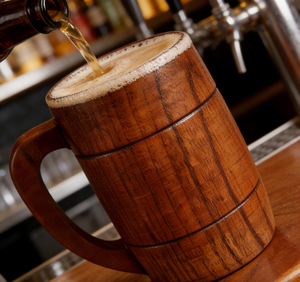 Mug à bière réutilisable en bois de qualité supérieure avec insert en acier inoxydable |   Verre à bière en bois de qualité supérieure pour bars, aux prix les plus bas - Product Image 2