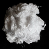 Fibre de polyester PET recyclée, blanche, légère, pour textile de maison, lavable, en fibres courtes, ignifuge, siliconée creuse