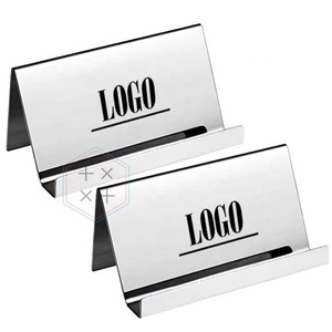 ที่ใส่นามบัตรโลหะ ขนาด 4 นิ้ว ดีไซน์เรียบหรู สีทอง สำหรับวางบนโต๊ะ - Product Image 4