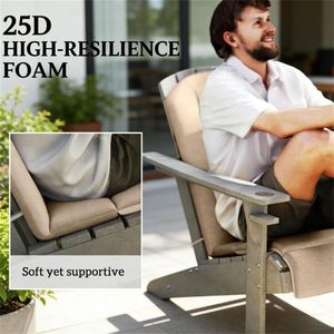 Set di 4 Cuscini Beige per Sedie da Esterno, Cuscini per Sedie da Giardino e Terrazza - Product Image 3