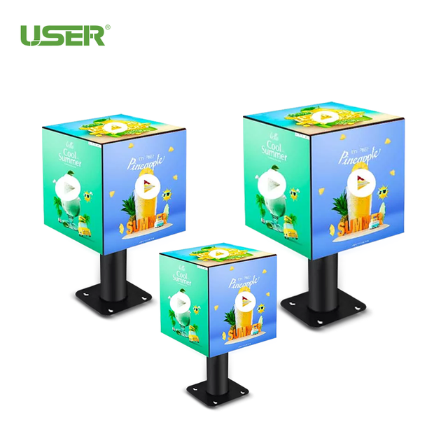 P2.5 Wall Mounted Led Cube Display logo Screen for Shop Restaurant Elevator Creative 4/5 Sided Pillar Led Cube  Led Cubes