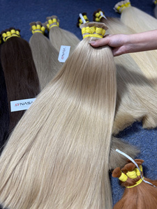 Extensiones de Cabello Humano Virgen de 100g a Precio de Fábrica, Alta Calidad, Cabello Rubio Natural Liso, Súper Doble Trama - Product Image 3