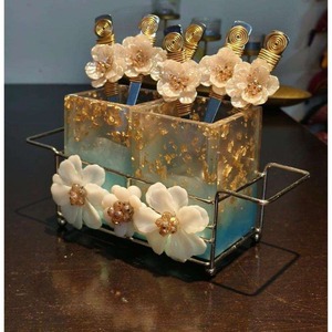 Luxurious Resin spoon holder with spoon <b>caddy</b> with premium finished for stylishly organizing home & <b>kitchen</b> from India - Product Image 2
