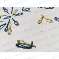 Clips vasculaires pour anévrismes Davicon de qualité médicale, réutilisables, certifiés CE ISO (paquet de 5 clips courbés) pour usage chirurgical en clinique et en hôpital