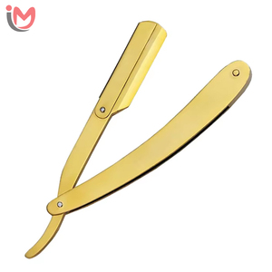 Stainless Steel Barber <b>Swing</b> Lock Razors <b>Single</b> Blade Customizable Color Brand Smooth Feel Salon Quality Straight Edge Face - Product Image 1