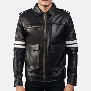 เสื้อแจ็คเก็ตหนังคาเฟ่เรเซอร์ - Product Image 1