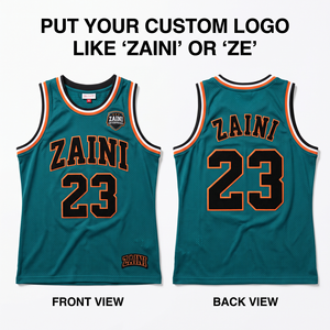 Maillot de basket-ball unisexe ZAINI, 220 GSM, maille en polyester de qualité supérieure, respirant, séchage rapide, sangle réglable, manches courtes, col mandarin - Product Image 1