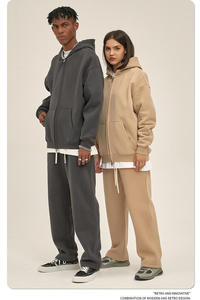 Manufacturer Custom Full <b>Zip</b> up Lightweight Sportswear Tech Men's Fleece zipper <b>hoodie</b> set With Sleeve <b>Pocket</b> tracksuit - Product Image 6