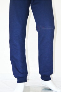 Men Dark Navy 100% Cotton Fleece <b>Track</b> <b>Trousers</b> Comfortable Breathable Lightweight Jogger Pants Custom Logo Anti-Pilling - Product Image 5
