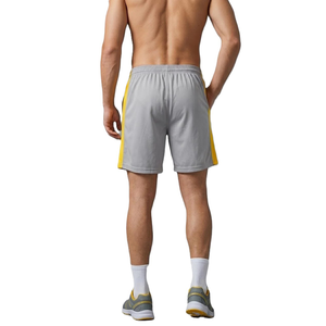 Shorts en polyester à rayures jaunes, côtés en mesh respirant, séchage rapide, taille élastique, style sportif, entraînement en salle de sport, été, style athlétique - Product Image 4