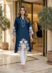 Excellent Quality Latest Collection Rayon with Embroidered A-<b>Line</b> Kurti with <b>Pant</b> Collection Supplier from India - Product Image 4
