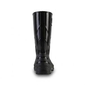 Black PVC <b>Knee</b>-<b>High</b> Safety Rain Boots Waterproof Anti-Slip Steel Toe Work Wellies for Factory Construction - Product Image 1