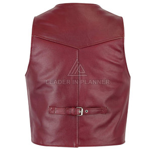 2026 Custom Made Wholesale Rate Men Winter Casual Leather Vest High Quality Breathable Eco-Friendly Durable <b>Material</b> - Product Image 4