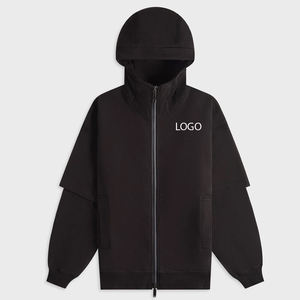 Sweat à capuche moderne et décontracté pour homme, idéal au quotidien, avec fermeture éclair et logo personnalisé, qualité supérieure, prix usine 2026 - Product Image 1