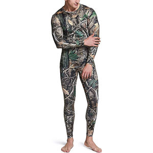 Conjunto de Ropa Interior Térmica de Invierno para Hombre, Camuflaje, Manga Larga, Cuello Redondo, Tejido de Punto, Spandex, Poliéster - Product Image 3