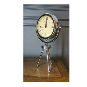 Classic Gold Metal Stand Tabletop <b>Clock</b> Suitable For Living Room Display And Housewarming Gifting Wholesale From India - Product Image 4
