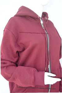 Sweat à capuche streetwear anti-rides personnalisé haut de gamme pour femme, 100 % coton molletonné, imprimé sérigraphié, OEM ODM Marque Privée - Product Image 5