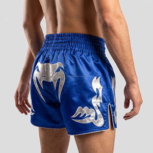 Custom Sublimation <b>Men</b> Muay Thai Shorts Premium Satin Kickboxing Training <b>Trunks</b> Wholesale Custom Logo MMA Fighting Shorts - Product Image 4