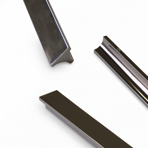 Poignée de meuble moderne minimaliste en aluminium noir pour tiroirs de cuisine, chambre, salle de bain, armoires, commodes, penderies - Durable - Product Image 3