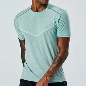 Wholesale Polyester <b>Men's</b> <b>Compression</b> Gym T-<b>Shirts</b> Casual Sports Running Sportswear Knitted Fabric Muscle Design Fitness Top - Product Image 5