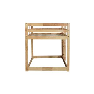 Letto a soppalco in legno massello con scaletta, piattaforma letto in gomma naturale rinforzata, doghe rinforzate, letti in legno di alta qualità - Product Image 1