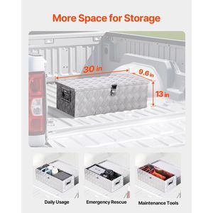 Cassetta Portautensili in Alluminio Resistente per Camion con Ruote, Maniglia Laterale a Strisce e Chiavi di Blocco, Organizer per Stoccaggio PC - Product Image 2