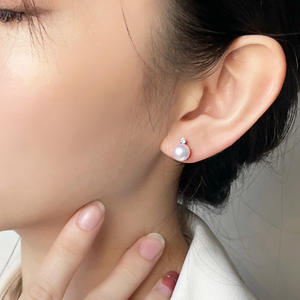 Pendientes de Perlas de Agua Dulce Delicadas Aurora de Alta Calidad Estilo Daifei, Plata S925, Moda para Uso Diario, 8-11 mm - Product Image 3