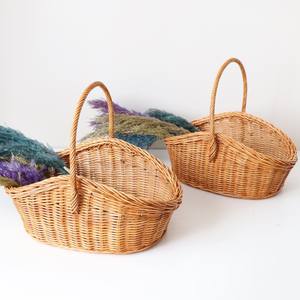 Rattan Flower <b>Baskets</b> <b>Cheap</b> Price Wholesale Handmade Woven <b>Wicker</b> Gift <b>Basket</b> Customization Private Brand - Product Image 1