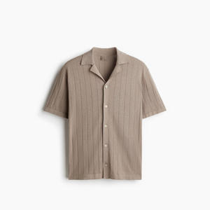 Chemise de plage en lin mélangé pour homme, coupe classique, respirante, décontractée, pour les vacances d'été, à manches courtes, boutonnée - Product Image 1