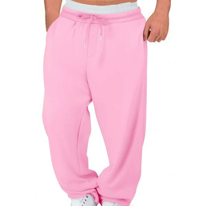 Pantalon de survêtement streetwear double couche coupe ample OEM personnalisé pour homme, jambes larges décontractées - Product Image 1