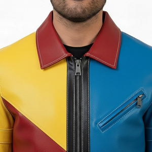 Veste en cuir véritable pour homme, vente en gros OEM, haute qualité, élégante, confortable, pour l'hiver et les activités de plein air, personnalisable, manches longues, logo sur le devant - Product Image 3