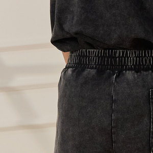 Pantalones Cortos de Algodón Vintage con Cintura Elástica para Venta, 100% Algodón, Estilo Urbano, Casuales, para Correr, Personalizados, con Lavado Ácido - Product Image 6