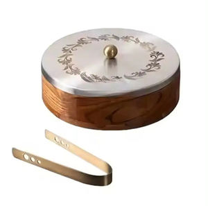 Decorative Handmade Wooden Chapati Casserole with Tong Perfect for Chapati Storage and Serving in Home and Hotel Dining - Product Image 6