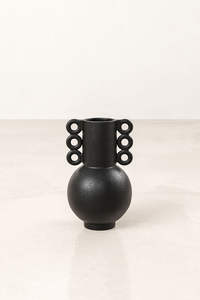 Vase décoratif en terre cuite noire de qualité export, fait main, style minimaliste moderne, poterie de luxe pour la décoration intérieure - Product Image 3