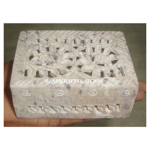 สบู่สี่เหลี่ยมมือแกะสลักดอกไม้ออกแบบกล่องเครื่องประดับ - Product Image 1