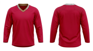 New Arrival Unisex Ice Hockey Jersey Custom Color Team Name Logo 100% Polyester Digital Print Anti-Bacterial All Seasons V-neck - Product Image 2