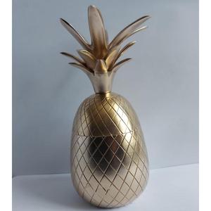 Seau à glace en métal en forme d'ananas, design glamour, refroidisseur de boissons pour fêtes, durable, forme ronde, idéal pour les anniversaires et les cadeaux. - Product Image 3