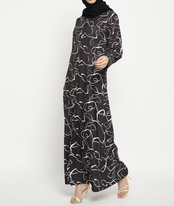 Moderna y Elegante Nueva Abaya Turca, Ropa Islámica, Vestido Largo Abierto por Delante para Mujeres Musulmanas, Poliéster Anti-Pilling y Anti-Arrugas - Product Image 5