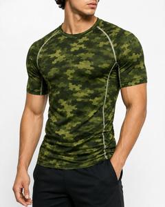 Camiseta Deportiva de Compresión de Manga Corta para Hombre, de Secado Rápido, Corte Ajustado, Cuello Redondo, Tejido de Poliéster Transpirable de 180g, Ropa Deportiva para Gimnasio - Product Image 2