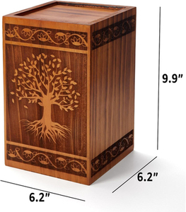 Urnas de Cremación de Madera Natural Ecológicas de Estilo Americano Moderno Hechas a Mano de Súper Calidad - Product Image 2