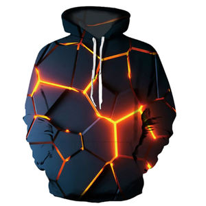 Sweat-shirts à capuche pour hommes avec poches, en molleton de polyester et coton, respirants et à séchage rapide, avec impression 3D de votre propre logo - Product Image 4