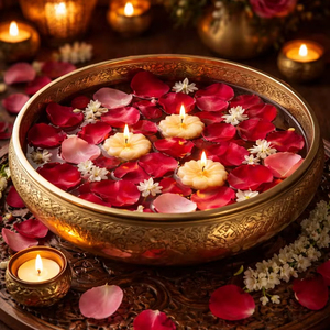 Élégant bol à bougies en métal avec plusieurs emplacements pour bougies, idéal pour la décoration de table et une ambiance lumineuse chaleureuse - Product Image 1