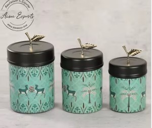 Luxury Flamingo Printed Storage Canister Set Airtight <b>Kitchen</b> Organizer Elegant Countertop <b>Decor</b> Design - Product Image 4