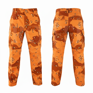 100% High Quality Customized Camouflage Cargo Pants Multi Pocket Outdoor Work <b>Trousers</b> Solid Plain Color Utility Pants For Men's - Product Image 4