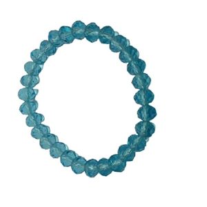 Bracelet rond à facettes en pierre d'obsidienne bleu ciel Feng Shui fait à la main pour hommes et femmes, taille 8-10 mm, bijoux de mode énergétiques - Product Image 6