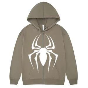 เสื้อฮู้ดซิปผ้าฟลีซปักลายสำหรับฤดูหนาว น้ำหนัก 330-460 กรัม รับผลิตตามสั่ง (OEM) สีดำ เสื้อผ้าผู้ชาย - Product Image 1